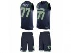 Mens Nike Seattle Seahawks #77 Ethan Pocic Limited Steel Blue Tank Top Suit NFL Jersey