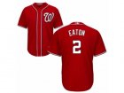 Mens Majestic Washington Nationals #2 Adam Eaton Replica Red Alternate 1 Cool Base MLB Jersey