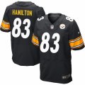 Mens Nike Pittsburgh Steelers #83 Cobi Hamilton Elite Black Team Color NFL Jersey