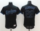 Los Angeles Dodgers #22 Clayton Kershaw Black Fashion Flexbase Authentic Collection Stitched Baseball Jersey