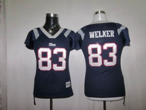 women new england patriots #83 welker blue