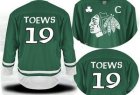 2011 St Pattys Day Chicago Blackhawks #19 Toews C Patch Green