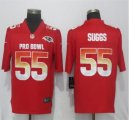 Nike AFC Ravens #55 Terrell Suggs Red 2019 Pro Bowl Limited Jersey