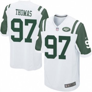 Mens Nike New York Jets #97 Lawrence Thomas Game White NFL Jersey