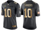 Nike Denver Broncos #10 Emmanuel Sanders Anthracite 2016 Christmas Gold Mens NFL Limited Salute to Service Jersey