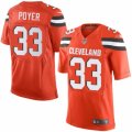 Mens Nike Cleveland Browns #33 Jordan Poyer Limited Orange Alternate NFL Jersey