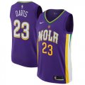 Pelicans #23 Anthony Davis Purple Mardi Gras Pride Nike Swingman Jersey