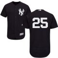 Men's Majestic New York Yankees #25 Mark Teixeira Navy Flexbase Authentic Collection MLB Jersey