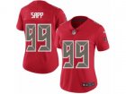 Women Nike Tampa Bay Buccaneers #99 Warren Sapp Limited Red Rush NFL Jersey
