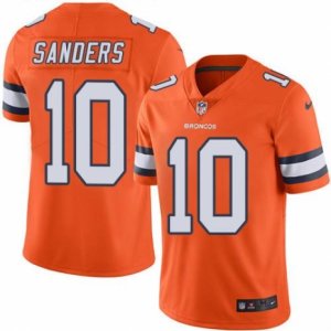 Nike Denver Broncos #10 Emmanuel Sanders Orange Men\'s Stitched NFL Limited Rush Jersey