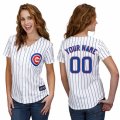 Womens Majestic Chicago Cubs Customized Authentic White Home Cool Base MLB Jersey