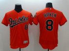 Baltimore Orioles #8 Cal Ripken Orange Flexbase Authentic Collection Stitched Baseball Jersey