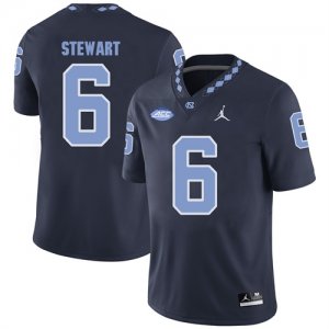 North Carolina Tar Heels 6 M.J. Stewart Black College Football Jersey