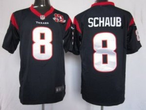 Nike NFL Houston Texans #8 Matt Schaub Blue Jerseys W 10th Patch(Game)