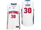 Men Detroit Pistons #30 Jon Leuer Home White New Swingman Jersey