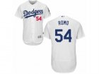 Mens Majestic Los Angeles Dodgers #54 Sergio Romo White Flexbase Authentic Collection MLB Jersey