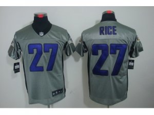 Nike NFL Baltimore Ravens #27 Ray Rice Grey Jerseys[Shadow Elite]