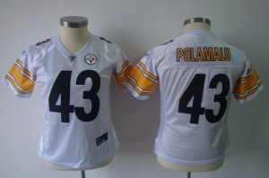 women nfl pittsburgh steelers #43 polamalu white[2011]