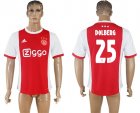 2017-18 AFC Ajax 25 DOLBERG Home Thailand Soccer Jersey