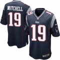 Mens Nike New England Patriots #19 Malcolm Mitchell Game Navy Blue Team Color NFL Jersey