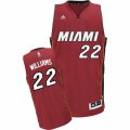 Mens Adidas Miami Heat #22 Derrick Williams Swingman Red Alternate NBA Jersey