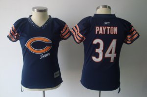 2011 women nfl field flirt fashion chicago bears #34 walter payton blue