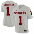 Oklahoma Sooners #1 Tony Jefferson White College Football Jersey