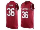 Mens Nike Arizona Cardinals #36 Budda Baker Limited Red Player Name & Number Tank Top NFL Jersey
