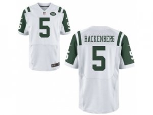 Men\'s Nike New York Jets #5 Christian Hackenberg Elite White NFL Jersey