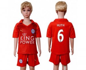 Leicester City #6 Huth Away Kid Soccer Club Jersey