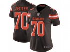 Women Nike Cleveland Browns #70 Kevin Zeitler Vapor Untouchable Limited Brown Team Color NFL Jersey