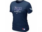 Women Tampa Bay Rays Nike D.Blue Short Sleeve Practice T-Shirt