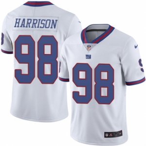 Mens Nike New York Giants #98 Damon Harrison Limited White Rush NFL Jersey