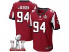 Mens Nike Atlanta Falcons #94 Tyson Jackson Elite Red Team Color Super Bowl LI 51 NFL Jersey