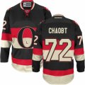 Mens Reebok Ottawa Senators #72 Thomas Chabot Authentic Black New Third NHL Jersey