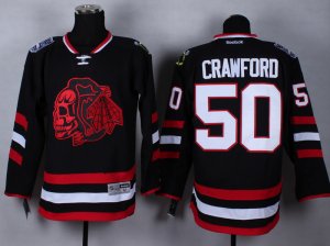 NHL Chicago Blackhawks #50 Corey Crawford Stitched black jerseys[2014 new]