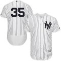 Men's Majestic New York Yankees #35 Michael Pineda White Navy Flexbase Authentic Collection MLB Jersey