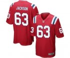 Mens Nike New England Patriots #63 Tre Jackson Game Red Alternate NFL Jersey