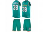 Nike Miami Dolphins #39 Larry Csonka Limited Aqua Green Tank Top Suit NFL Jersey