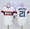 MLB Men Chicago White Sox #21 Todd Frazier White Alternate Home Cool Base Stitched Jersey