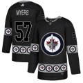 Winnipeg Jets #57 Tyler Myers Black Team Logos Fashion Adidas Jersey