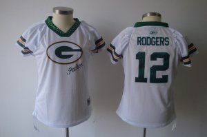 2011 women field flirt fashion nfl green bay packers #12 rodgers white