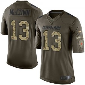 Nike Cleveland Browns #13 Josh McCown Green Salute to Service Jerseys(Limited)