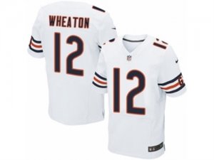 Mens Nike Chicago Bears #12 Markus Wheaton Elite White NFL Jersey