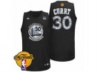 Mens Adidas Golden State Warriors #30 Stephen Curry Swingman Black Diamond Fashion 2017 The Finals Patch NBA