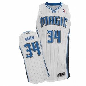 Mens Adidas Orlando Magic #34 Jeff Green Authentic White Home NBA Jersey