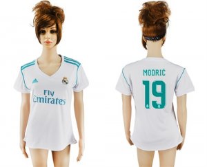 2017-18 Real Madrid 19 MODRIC Home Women Soccer Jersey