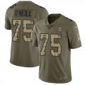 Nike Vikings #75 Brian O'Neill Olive Camo Salute To Service Limited Jersey