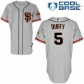 Mens Majestic San Francisco Giants #5 Matt Duffy Replica Grey Road 2 Cool Base MLB Jersey
