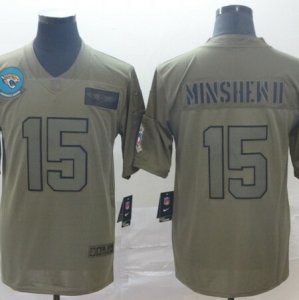 Nike Jaguars #15 Gardner Minshew II 2019 Olive Salute To Service Limited Jersey